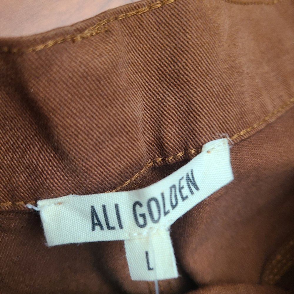 Ali Golden Painter Pant -Copper Womens L Pima Cotton New With Tags - Picture 7 of 7